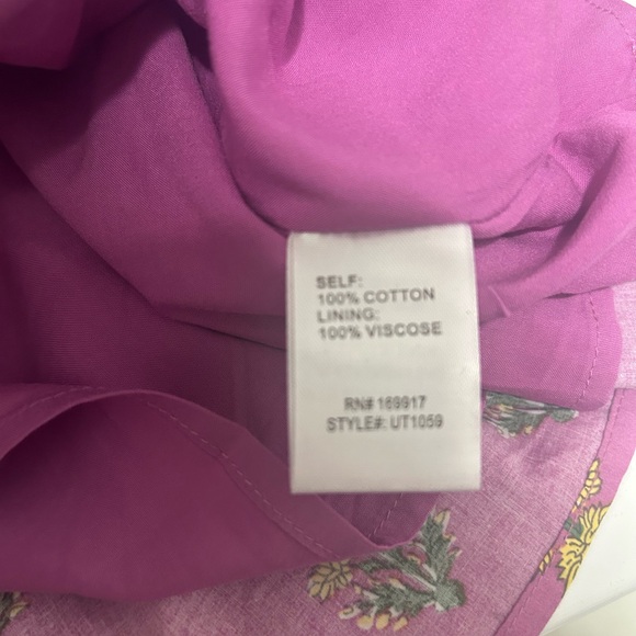 Purple Floral Ruffle Blouse - Picture 4 of 4